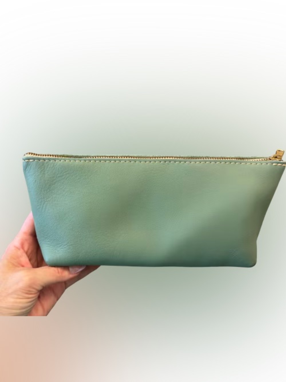 Portland Leather Sage Green Leather Utility Pouch - Unicorn retired color - Picture 2 of 7
